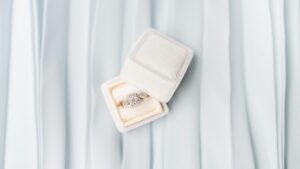 Diamond ring in a jewelry box