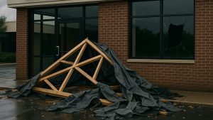 storm-damaged business