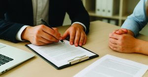 Signing an insurance policy